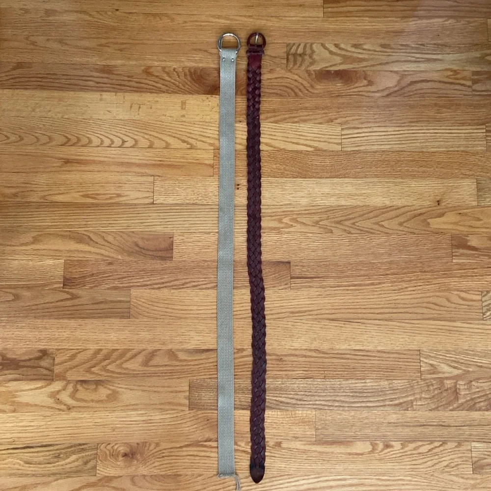 Pair of 1 Leather/1 Fabric Belt